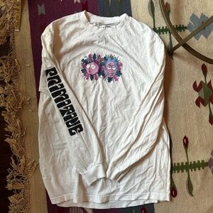 Primitive rick and Morty White Long Sleeve Graphic Tee L